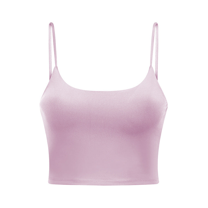 Hzori with Chest Pad Gather Shockproof Sports Vest Sexy Yoga Jacket