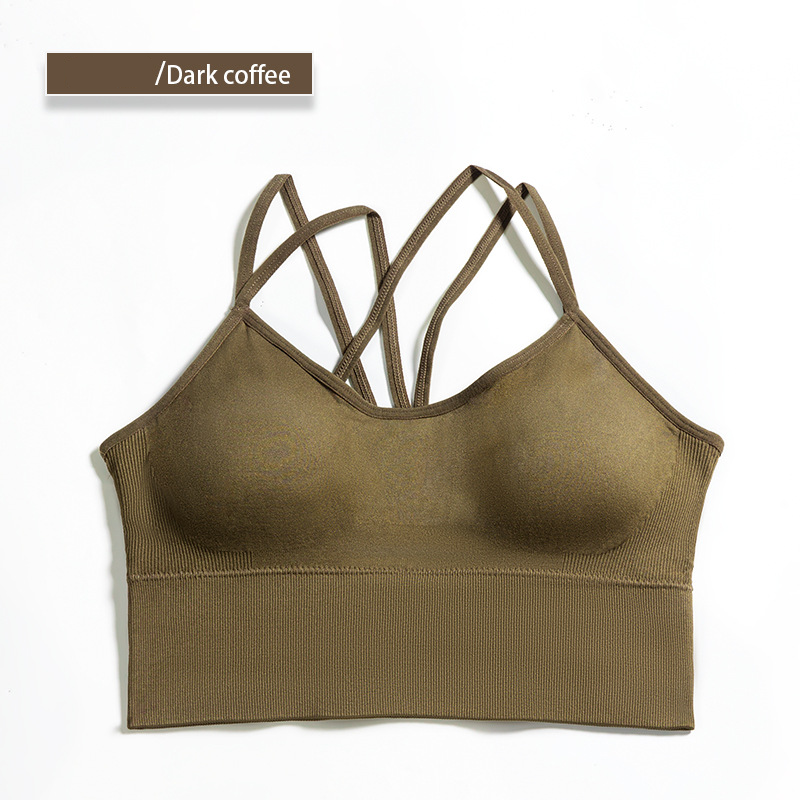 Hzori Yoga Sports Bra Women's Elastic Quick-Drying Breathable Bra Seamless Underwear