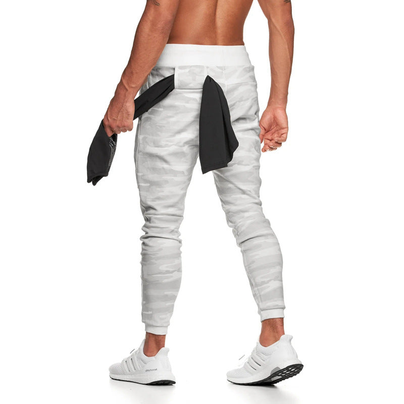 Hzori Brothers Sports Trousers Men's Solid Color Fitness Trousers Running Training Tappered Pants
