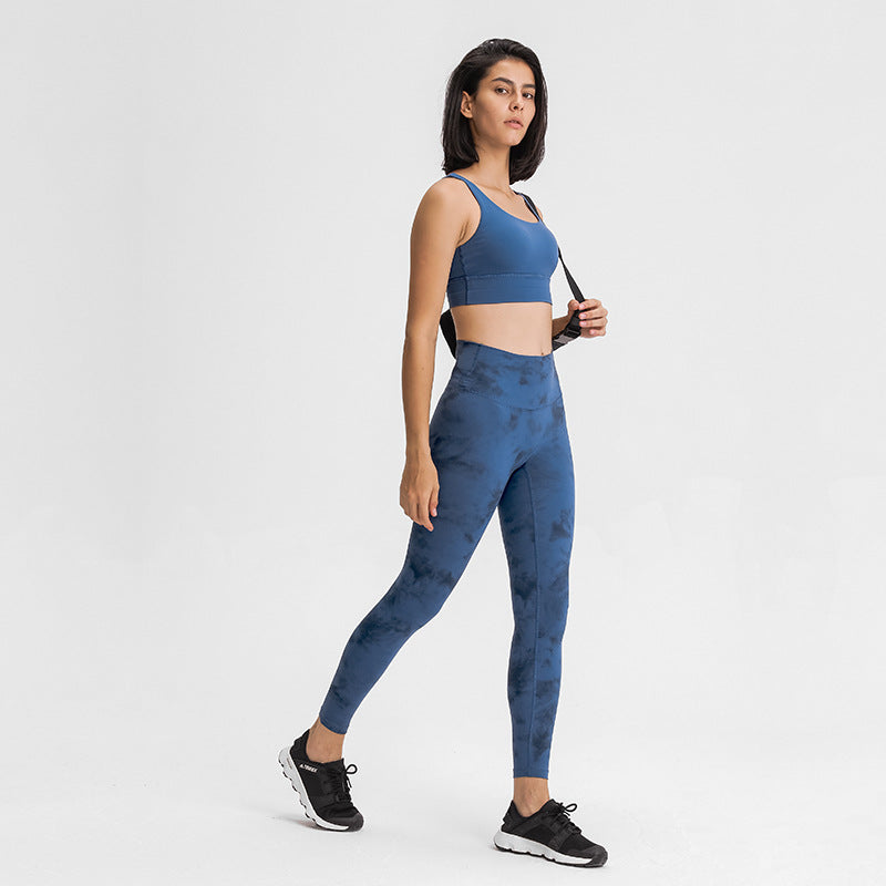 Hzori Yoga Clothes 2023 Autumn and Winter New High Top Sports Tights Nude Feel Hip Raise Fitness Pants Brushed Yoga Pants