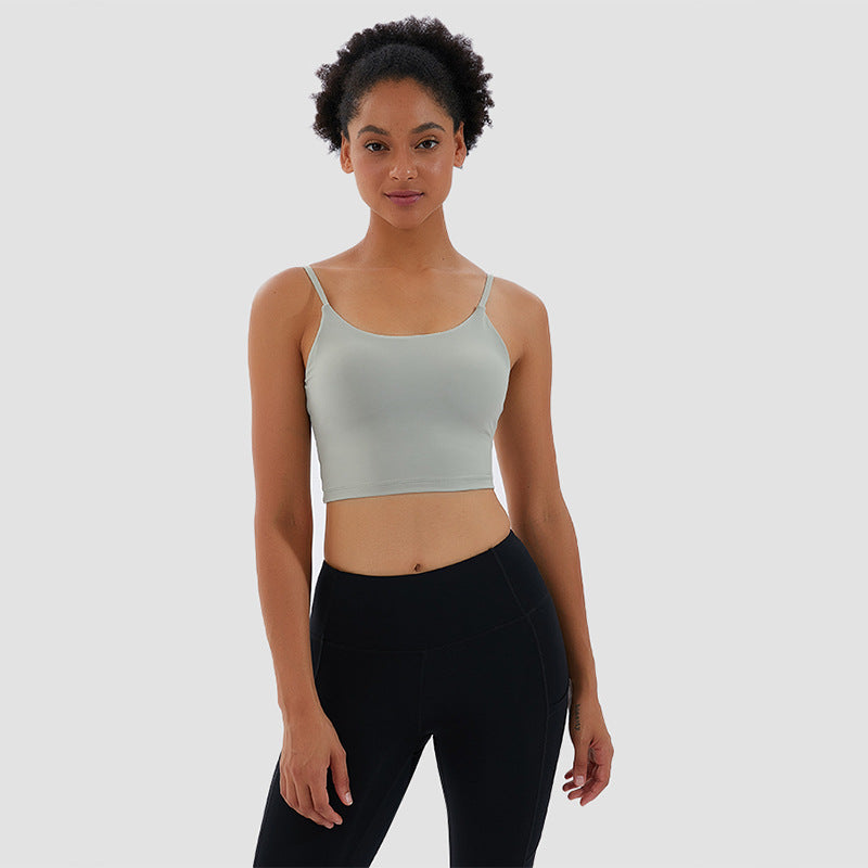 Hzori 2023 New Yoga Small Sling with Chest Pad Moisture Wicking Sports Underwear Yoga Clothing Top
