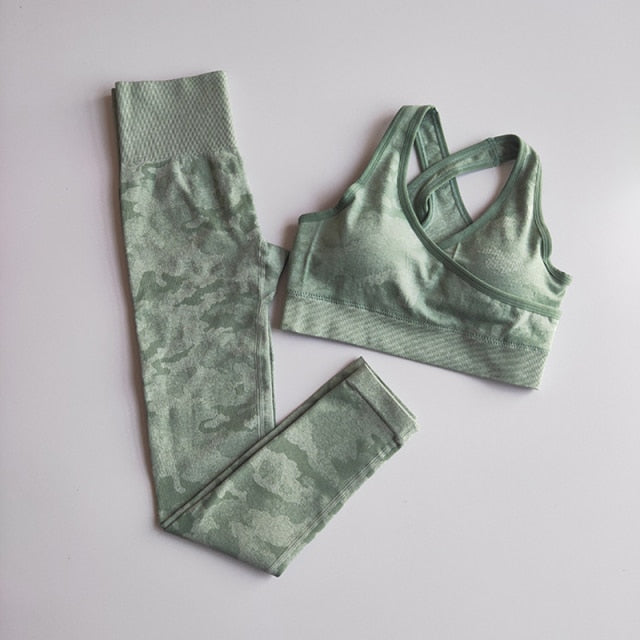 HZORI® | New Camo Seamless Yoga Set Women Fitness Clothing