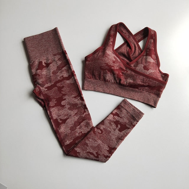 HZORI® | New Camo Seamless Yoga Set Women Fitness Clothing
