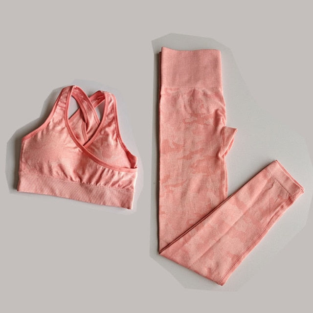 HZORI® | New Camo Seamless Yoga Set Women Fitness Clothing