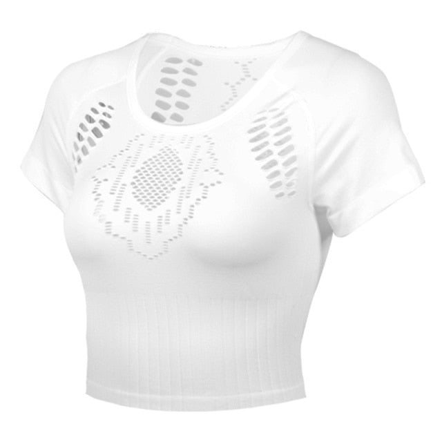 HZORI® | Yoga Elastic Tight Seamless Sport T Shirt