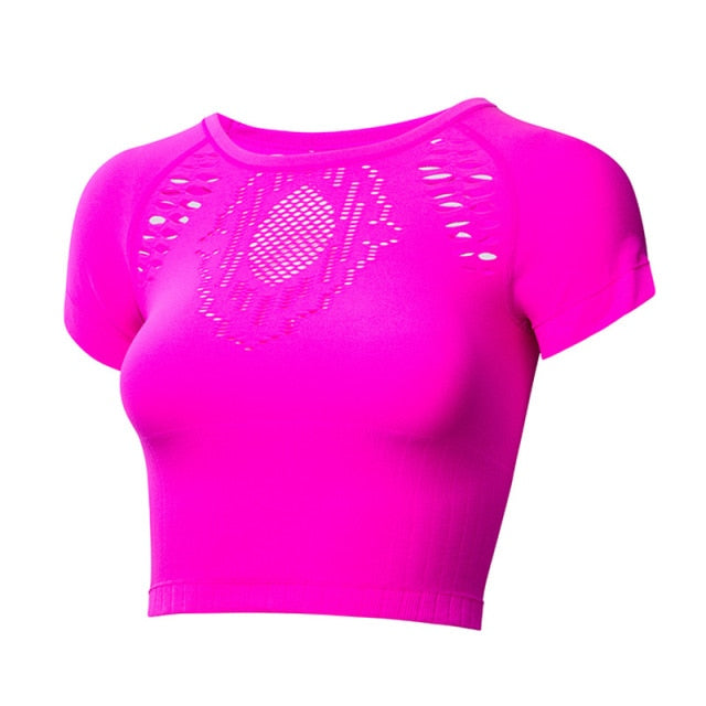 HZORI® | Yoga Elastic Tight Seamless Sport T Shirt