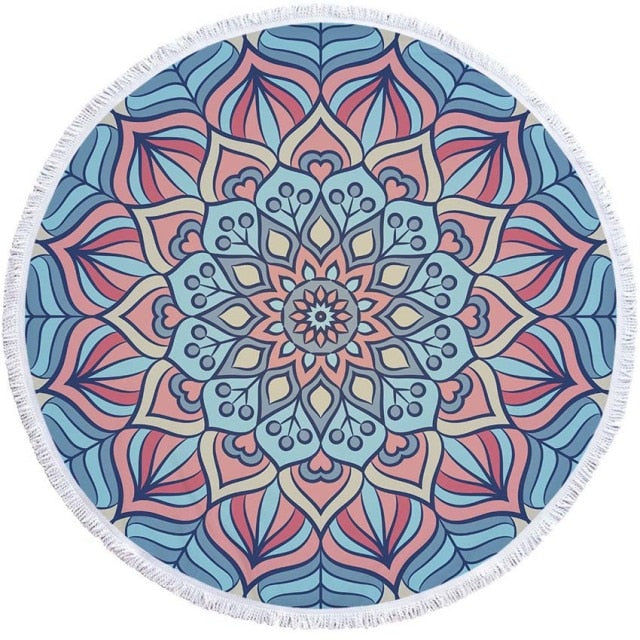 HZORI® | Mandala Geometric Round Yoga Mat