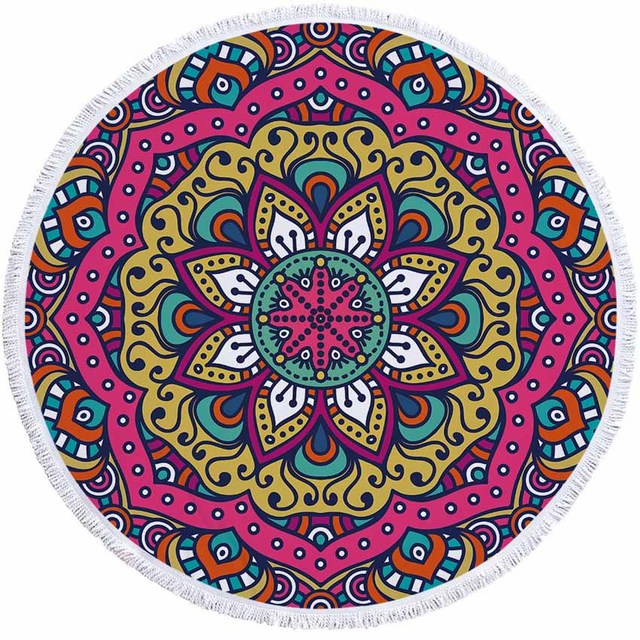 HZORI® | Mandala Geometric Round Yoga Mat