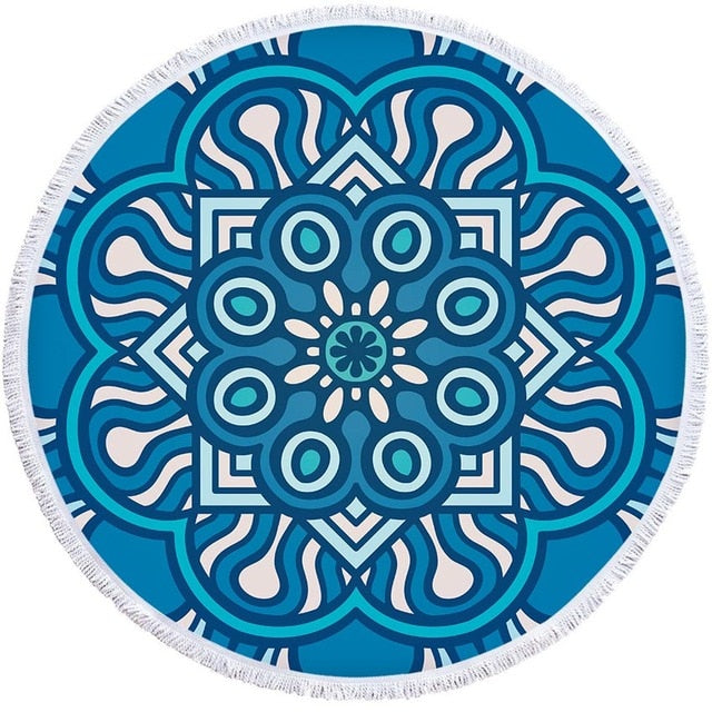 HZORI® | Mandala Geometric Round Yoga Mat