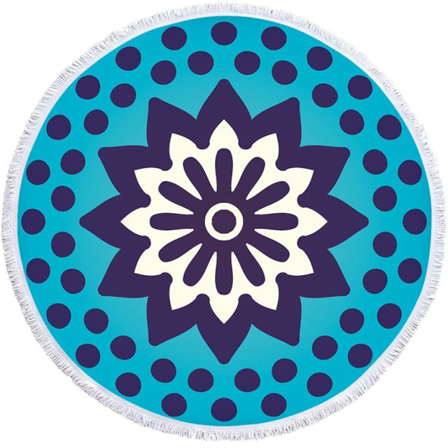 HZORI® | Mandala Geometric Round Yoga Mat