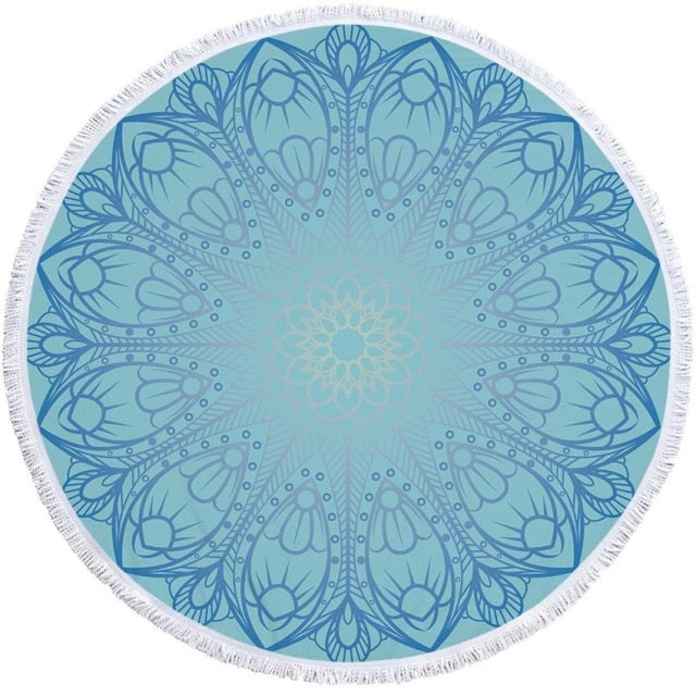 HZORI® | Mandala Geometric Round Yoga Mat