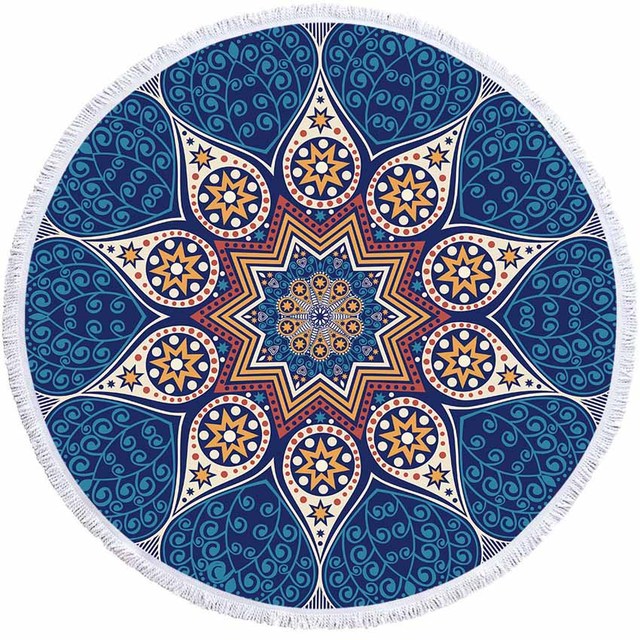 HZORI® | Mandala Geometric Round Yoga Mat