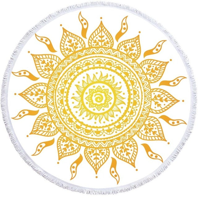 HZORI® | Mandala Geometric Round Yoga Mat