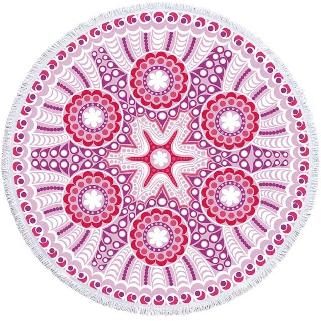 HZORI® | Mandala Geometric Round Yoga Mat