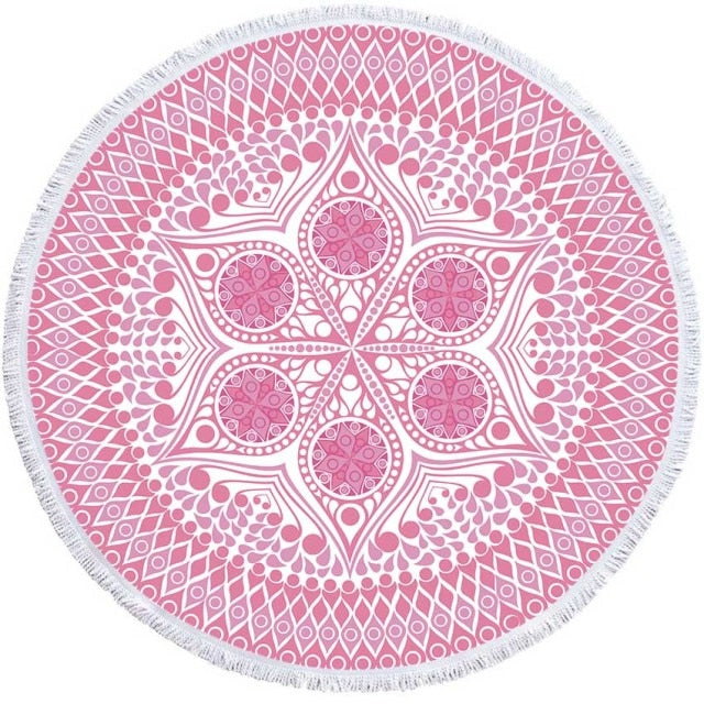 HZORI® | Mandala Geometric Round Yoga Mat