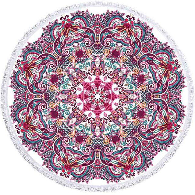 HZORI® | Mandala Geometric Round Yoga Mat