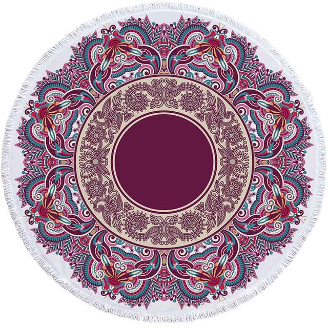 HZORI® | Mandala Geometric Round Yoga Mat