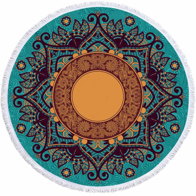 HZORI® | Mandala Geometric Round Yoga Mat