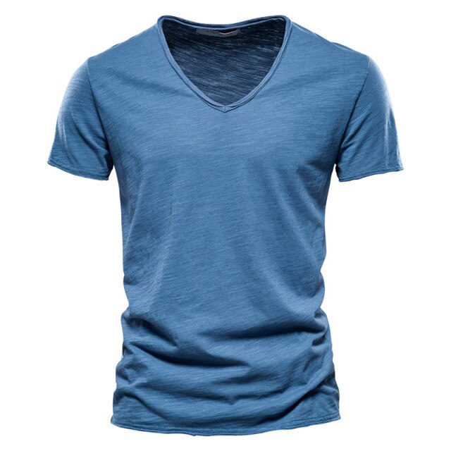 HZORI® | Men's New Solid Color Slubby Cotton Short Sleeve T-shirt