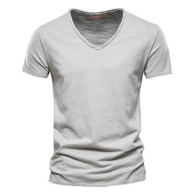 HZORI® | Men's New Solid Color Slubby Cotton Short Sleeve T-shirt