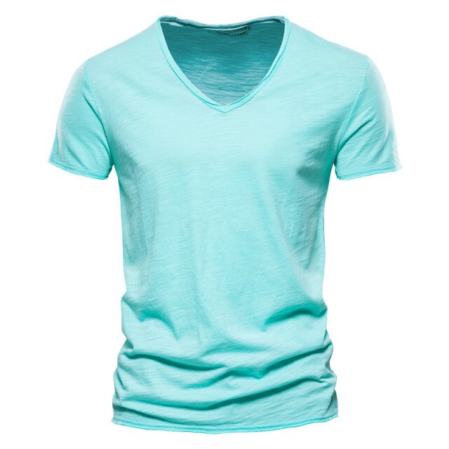 HZORI® | Men's New Solid Color Slubby Cotton Short Sleeve T-shirt