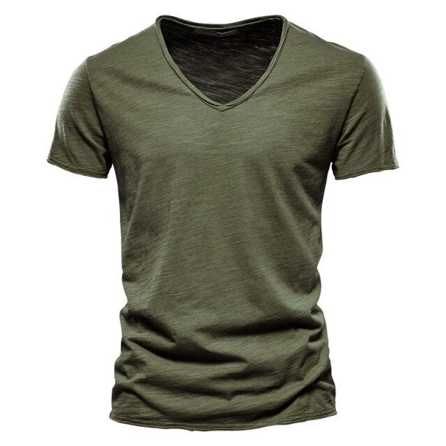 HZORI® | Men's New Solid Color Slubby Cotton Short Sleeve T-shirt