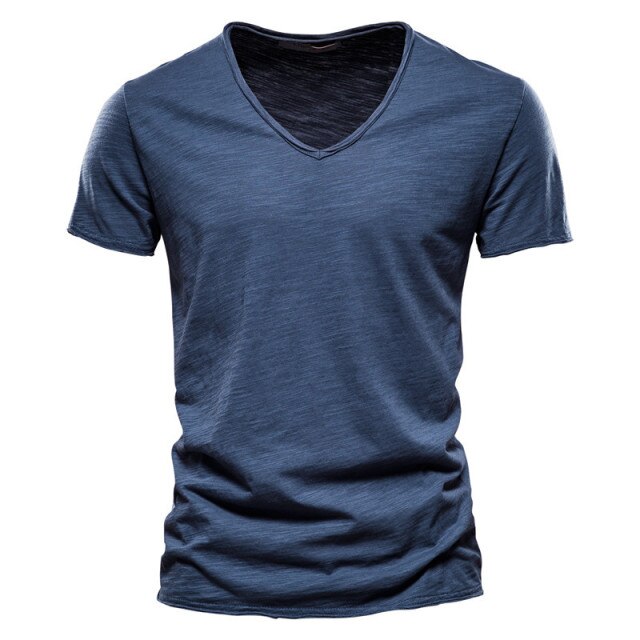 HZORI® | Men's New Solid Color Slubby Cotton Short Sleeve T-shirt