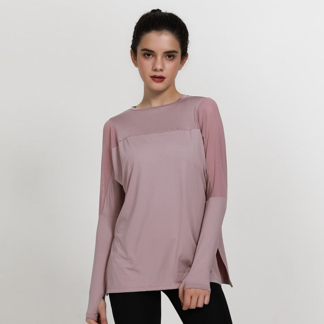 HZORI® | Mesh Quick Dry Sport Top Women Loose Fitness Shirts