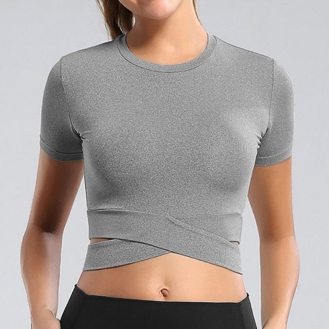 HZORI® | Women Long Sleeve Running Shirts Sexy Exposed Navel