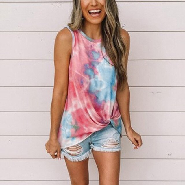 HZORI® | Tie-Dye Knotted Printing vest
