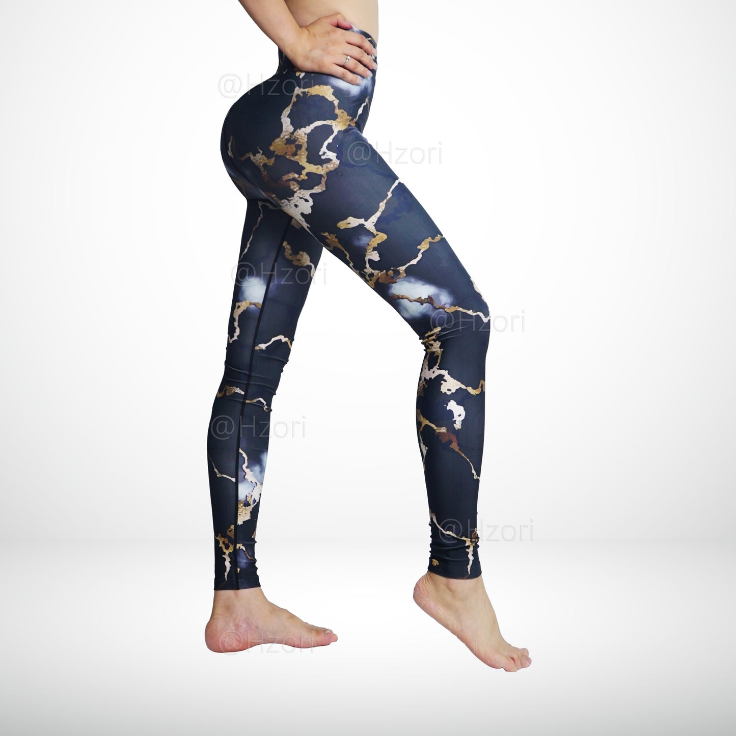 HZORI® |High Waist Printed Yoga Pants for Women, Tummy Control Running Sports Workout Yoga Leggings | Camouflage Crack Element Style