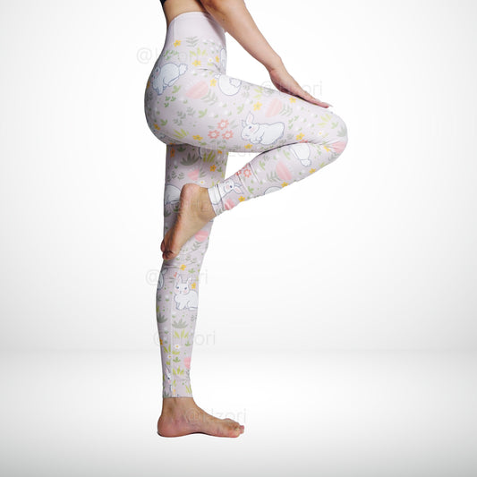 HZORI® |High Waist Printed Yoga Pants for Women, Tummy Control Running Sports Workout Yoga Leggings | Cute Rabit Element Style