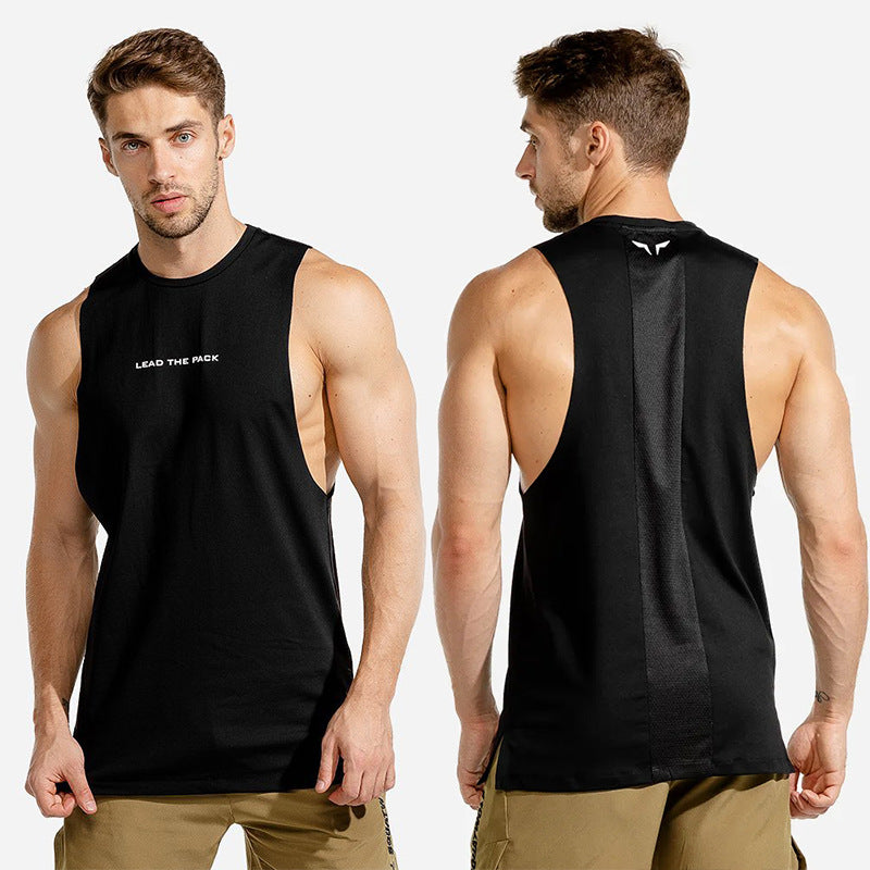 Hzori Muscle Vest Men's Brothers Fitness Breathable Slim Sports Trendy Summer Sleeveless T-shirt