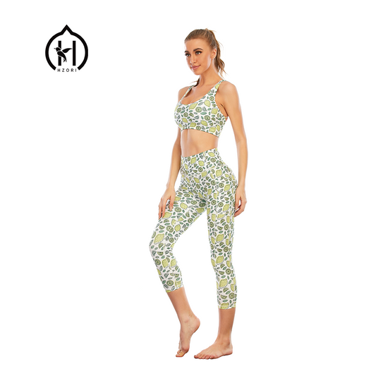 HZORI® | Sports Yoga Suit Women's Lemon Print