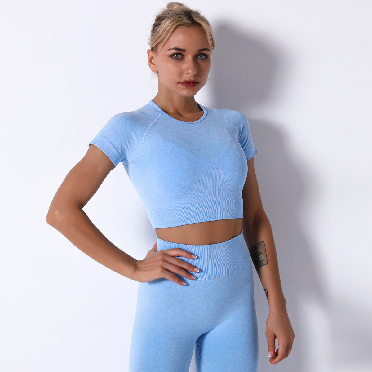 Hzori 2023 Autumn and Winter New Seamless Yoga Exercise Suit Women's Summer Women's Clothing