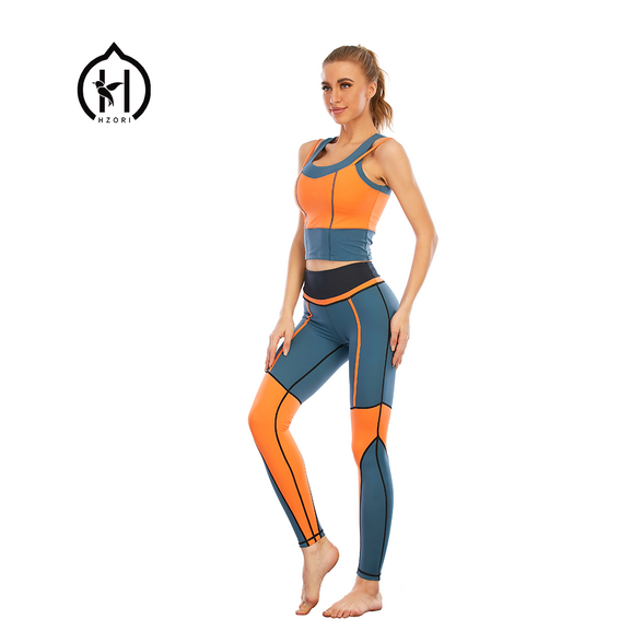 HZORI® | SPORTS YOGA SUIT WOMEN'S Colorblock printing