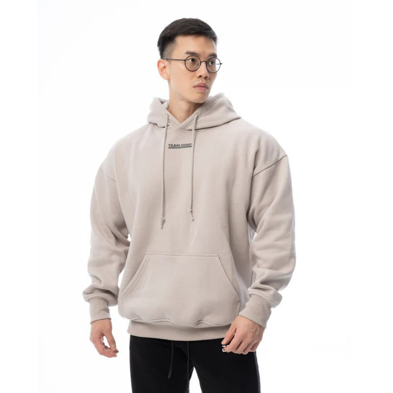 Hzori Loose Winter Thickened Pullover Sports Sweater Trendy Fashionable Man Fitness Hooded Sweatshirt Winter Loose Sweater