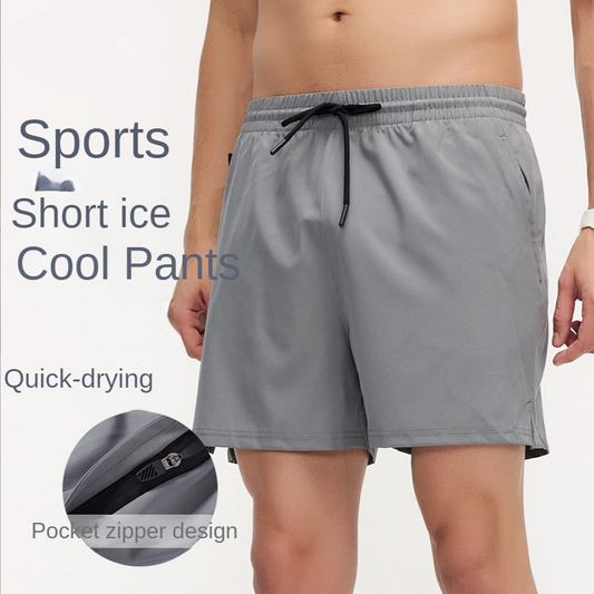 Hzori Summer New Outdoor Basketball Shorts Men's Thin Quick-Drying Ice Silk Pants Loose Casual