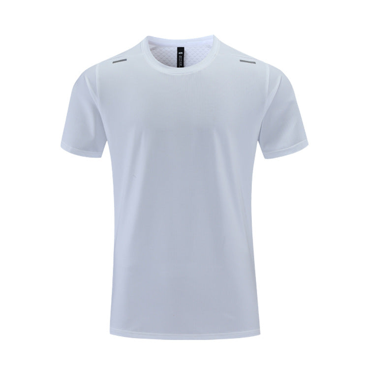 Hzori Sports round Neck Loose Short Sleeves Top Men's Casual Breathable Wicking Basketball Training Wear Running Quick Drying Clothes Short Sleeve