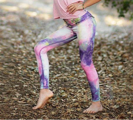 Hzori Spring and Summer New Parent-Child Children's Yoga Clothes Mother and Daughter Quick-Drying Sports High Waist Tight Fitness Pants