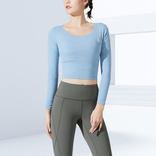 HZORI® | Bowknot Long Sleeve Top Yoga SportsPants Two-piece Set