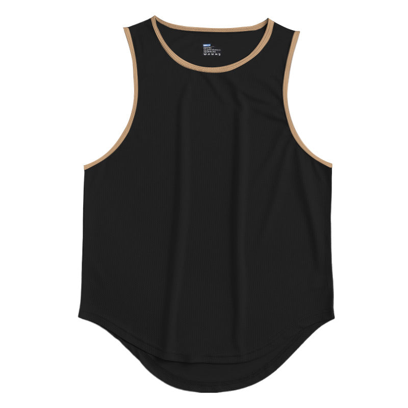 Hzori Summer Marathon Quick-Drying Sports Vest Men's Sleeveless Waistcoat Running for Basketball Training Loose Fitness Vest