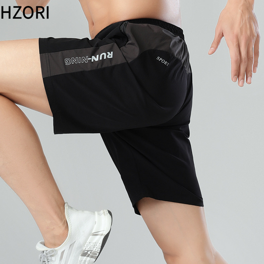 Hzori Shorts Summer Men's Nylon Ice Silk Loose Casual Five-Point Men's Shorts Running Workout Quick-Drying Sports Shorts