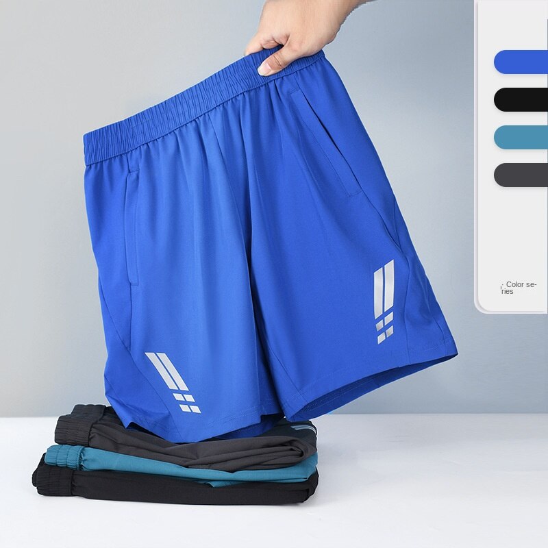 Hzori Quick-Drying Shorts for Men Summer Loose Cold Woven Shorts Men's Sports and Fitness Running Casual Men's Fifth Pants