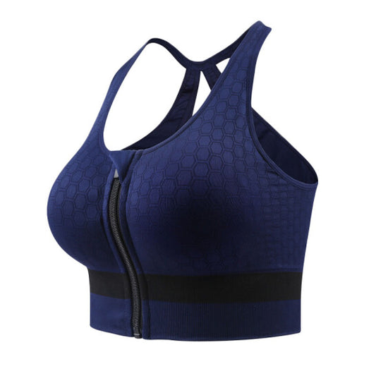 HZORI® | Yoga fitness zipper bra