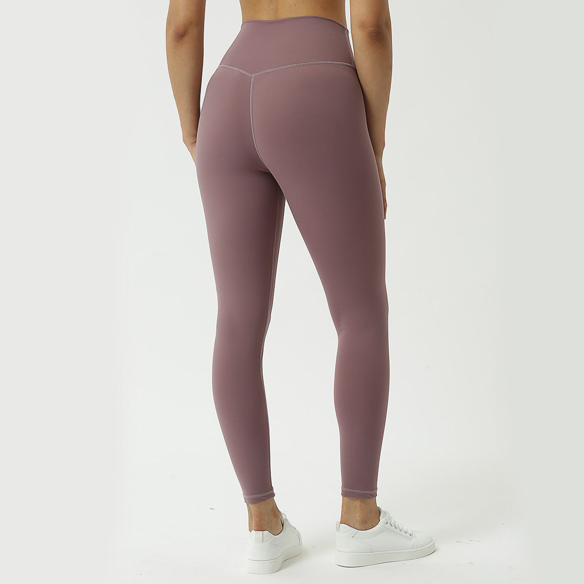 Hzori New Double-Sided Brushed Cloud Sense Yoga Pants Women's Sports Slim Fit Fitness Pants High Waist Nude Feel Yoga Ninth Pants