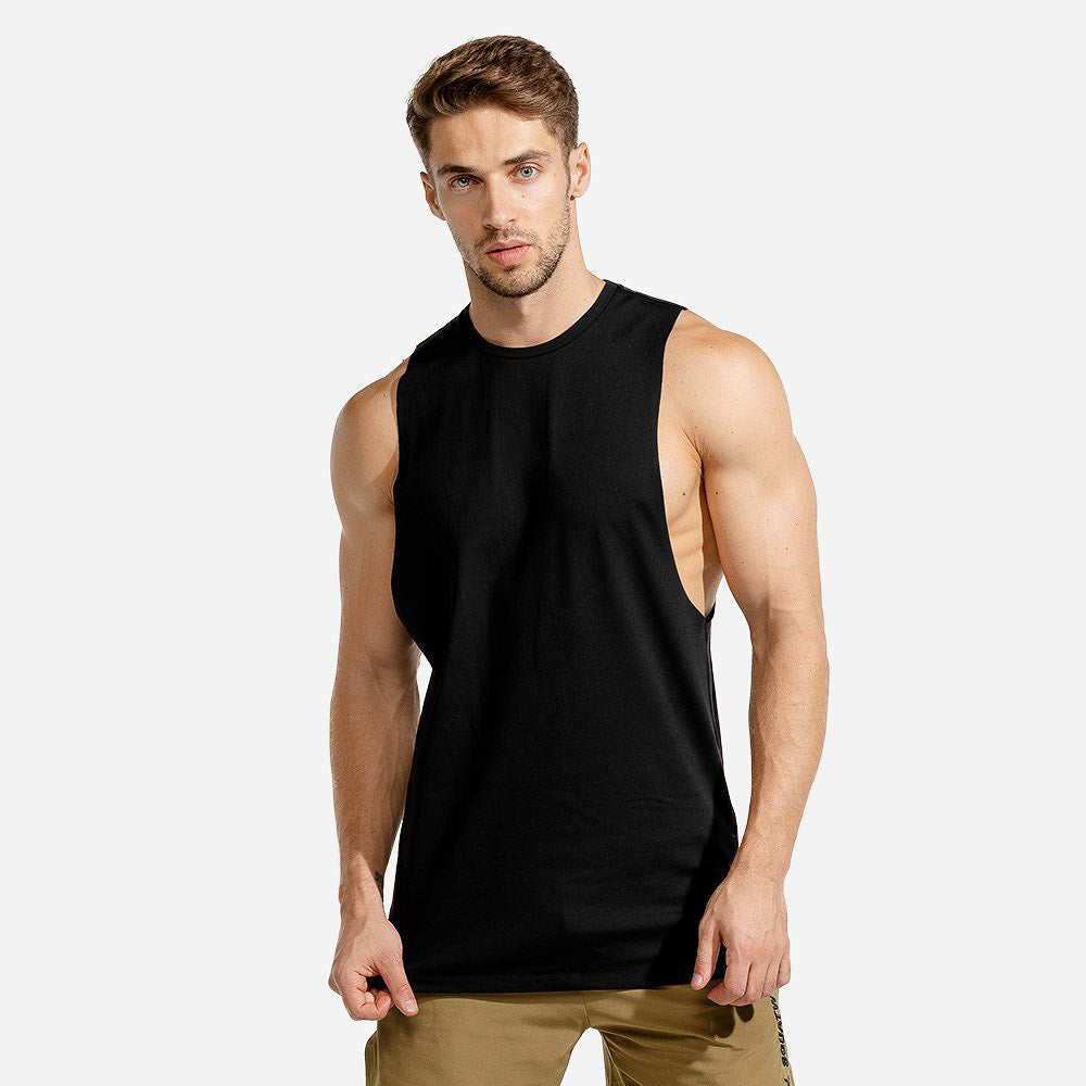 Hzori Muscle Vest Men's Brothers Fitness Breathable Slim Sports Trendy Summer Sleeveless T-shirt