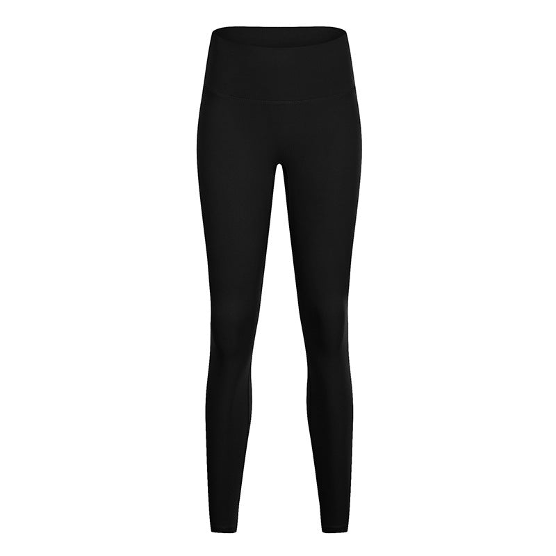 Hzori Yoga Clothes 2023 Autumn and Winter New High Top Sports Tights Nude Feel Hip Raise Fitness Pants Brushed Yoga Pants