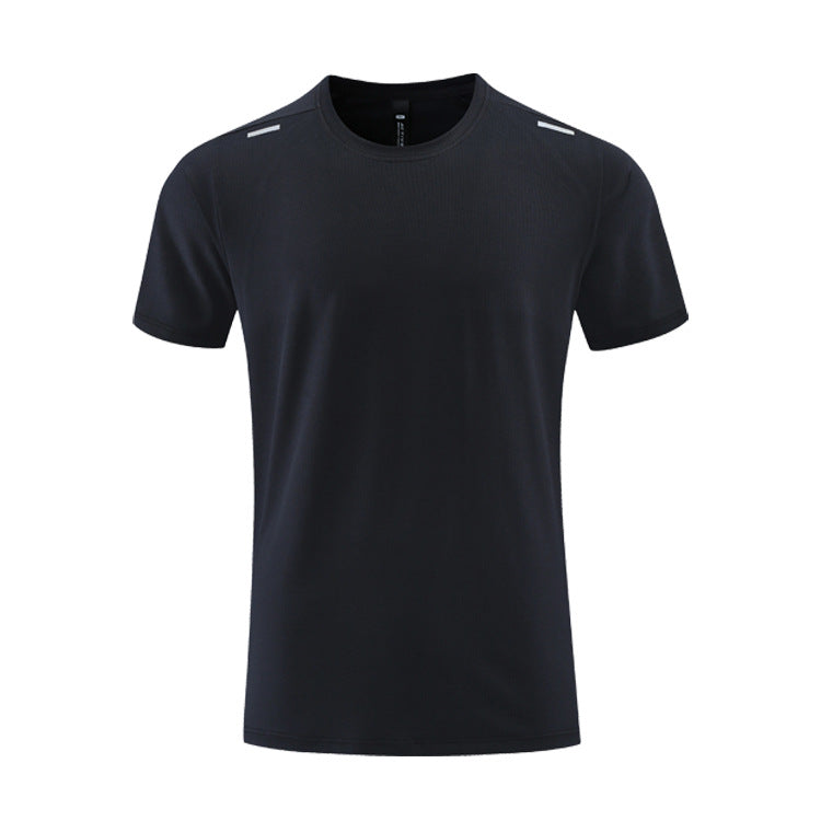 Hzori Sports round Neck Loose Short Sleeves Top Men's Casual Breathable Wicking Basketball Training Wear Running Quick Drying Clothes Short Sleeve