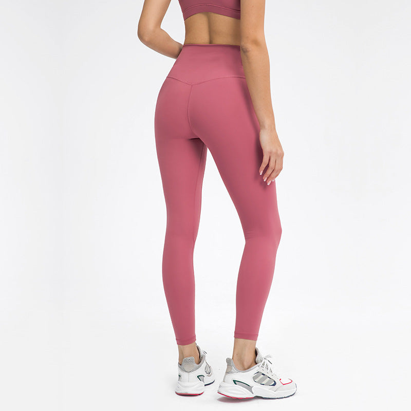 Hzori 2023 Spring New Yoga Pants Women's High Waist Slimming Workout Pants No Embarrassment Thread Brushed Fitness Sports Pants